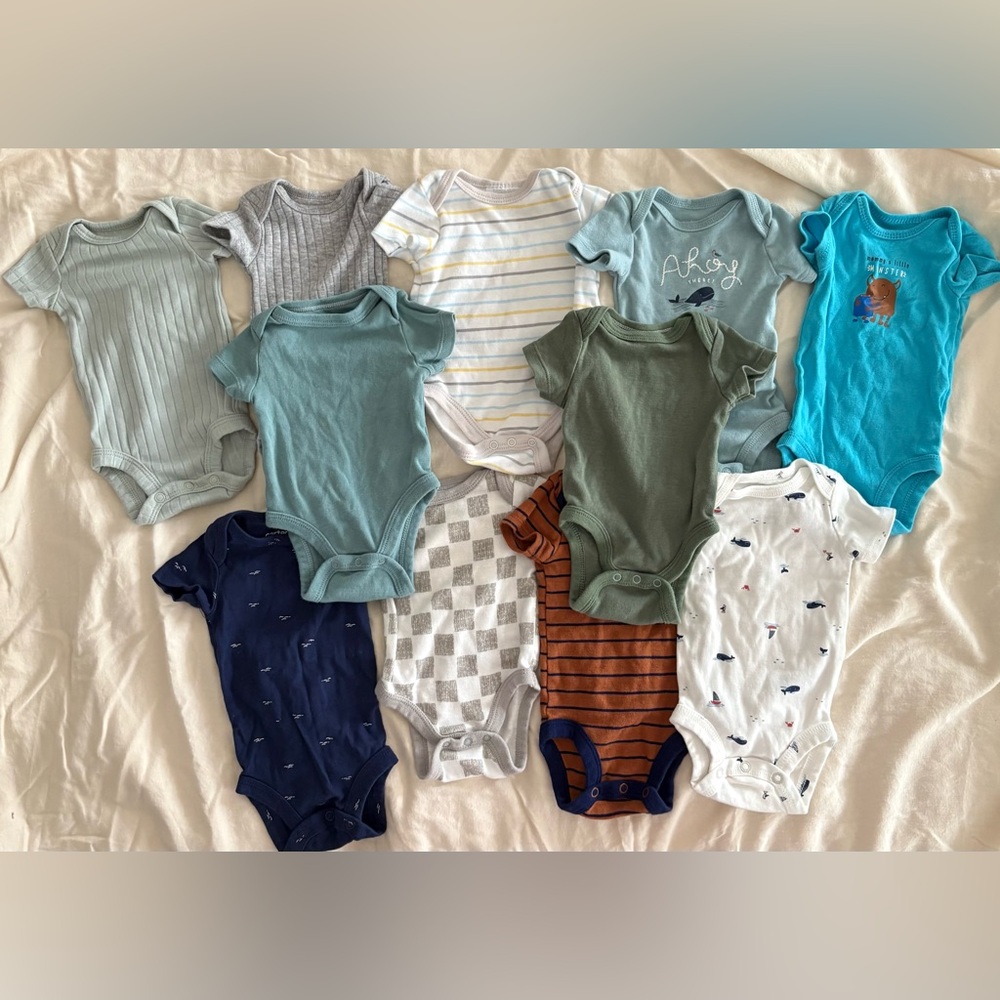 Carter's Multicolor Bodysuit Bundle-NEWBORN